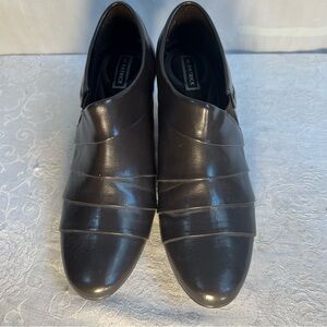 M. Patrick Brown Faux Leather Vegan 3” Block Heel Slip On Booties Shoes 10 M